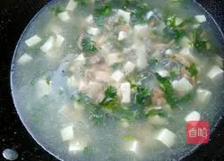 Illustration of how to make shepherd's purse tofu soup 16