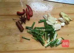 Illustration of braised chicken legs with mushrooms and potatoes 3