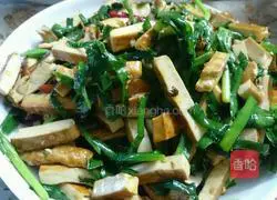 Illustration of how to make dried chives and tofu 5