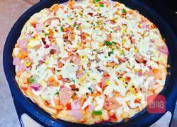 Illustration of making pizza with electric pan 11