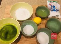 Spinach chiffon cake Illustration of how to make wind cake 1