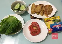 Crispy Chicken Steak Cheeseburger recipe illustration 10