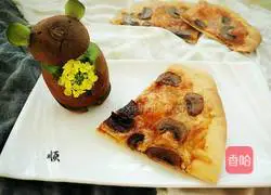 Illustration of how to make creamy mushroom and shrimp pizza 11