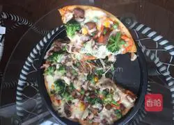 Illustration of how to make beef and seasonal vegetable pizza 11