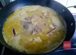 Illustration of how to make braised chicken with dried beans and chicken 9