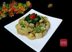 Illustration of how to make fried cabbage and steamed buns 9