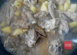 Illustration of Braised Chicken with Mushrooms and Potatoes 7