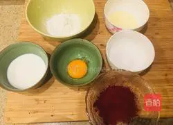 Three-color chiffon cake Illustration of how to do it 8