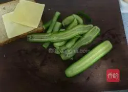 Illustration of making double egg sandwich 2