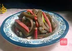 Illustration of how to make fried konjac with kimchi 7