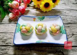 Illustration of how to make colorful vegetable steamed buns 10
