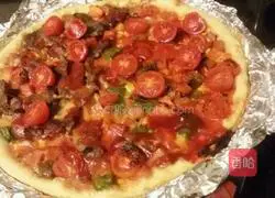 Illustration of how to make double beef cheese cheese pizza 22