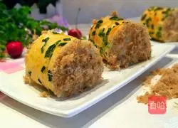 Illustration of how to make meat floss bread 18