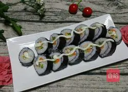 Illustration of how to make tuna kimbap 9