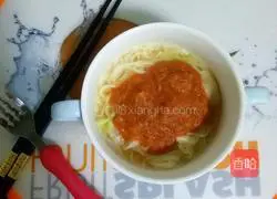 Illustration of how to make braised noodles with tomato sauce for baby food supplement 14