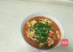 Illustration of how to make braised noodles with chives, tomatoes and eggs 7