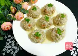 Illustration of how to make pearl meatballs 12