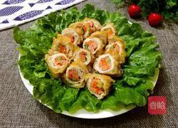Illustration of how to make vegetable chicken rolls 17