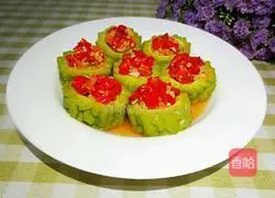 Illustration of how to make bitter melon stuffed with meat 6