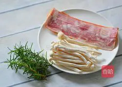 Seafood Mushroom Bacon Roll Recipe Illustration 1