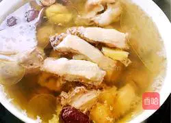 Illustration of braised chicken with chestnuts and chestnuts 11