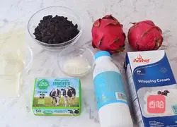 Dragon fruit mousse cake Illustration of how to do it 1