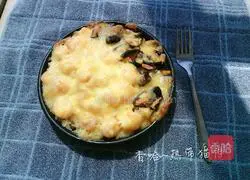 Illustration of how to make bacon and cheese baked rice 9