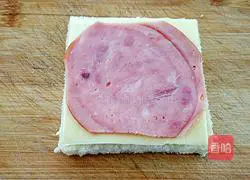 Illustration of how to make ham and toast 5