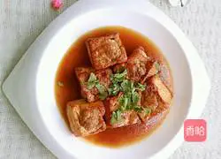 Illustration of how to make Hakka fried stuffed tofu 8