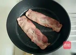 Illustration of how to make bacon and egg pancakes 5