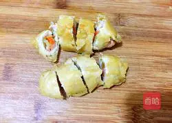 Vegetable Chicken Roll Recipe Illustration 16