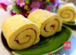 Illustration of how to make banana cake roll 14