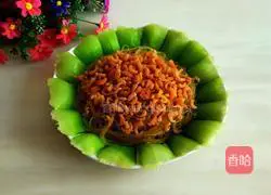 Shrimp and rapeseed Illustration of how to mix vermicelli 8