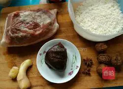 Illustration of a simple recipe for stuffed pork with sand 1