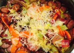 Illustration of how to make ham pizza 7