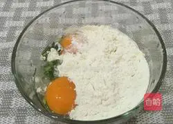 Chinese~Illustration of how to make seaweed, mushroom and shrimp pizza 7