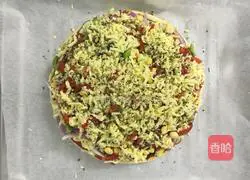 Garden vegetables Illustration of how to make pizza 7