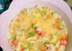 Illustration of how to make steamed bun cheese pizza 7