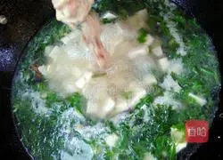 Illustration of how to make shepherd's purse tofu soup 12