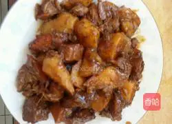 Illustration of how to make potato stewed beef 4