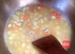 Illustration of how to make curry chicken and potatoes 4