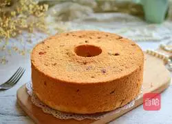 Banana Cranberry Chiffon Cake Recipe Illustration 11