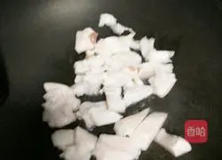 Illustration of how to make fried green vegetables and tofu 4