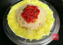 Illustration of how to make minced pepper vermicelli and baby vegetables 7