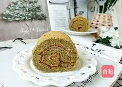 Illustration of how to make Matcha flavored cake roll 19