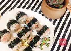 Illustration of how to make tuna rice balls 3