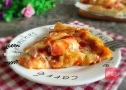Illustration of how to make shrimp and bacon pizza 10