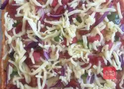 Cheese Sausage and Ham Pizza Recipe Illustration 6