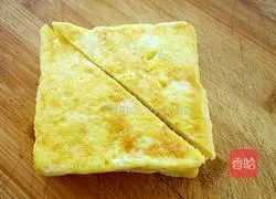 Illustration of how to make ham and toast 10