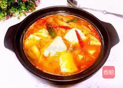 Korean spicy cabbage and tofu soup recipe 13